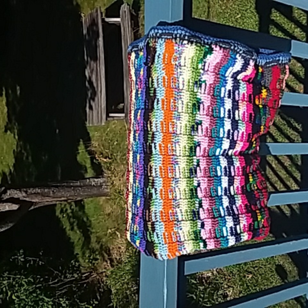 New Afgan Crochet Blanket Puff Weave Pattern
